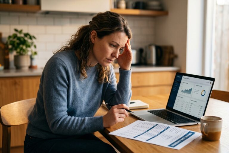 Person weighing 401k retirement savings against emergency loan options on a balance scale