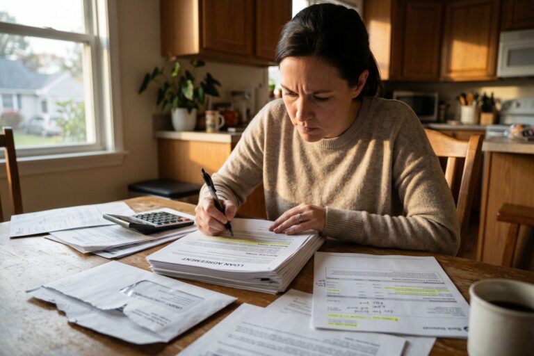 Borrower reviewing loan documents to understand their dispute rights and consumer protections