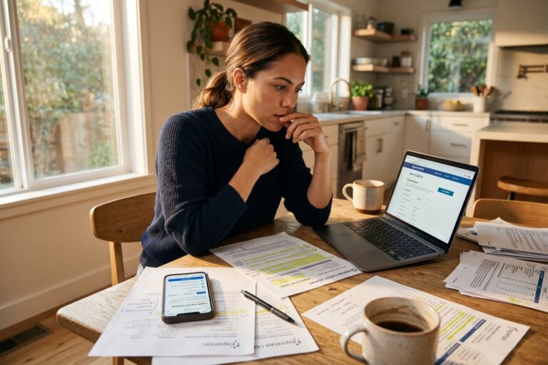 Person comparing credit repair company services versus self-disputing credit report errors