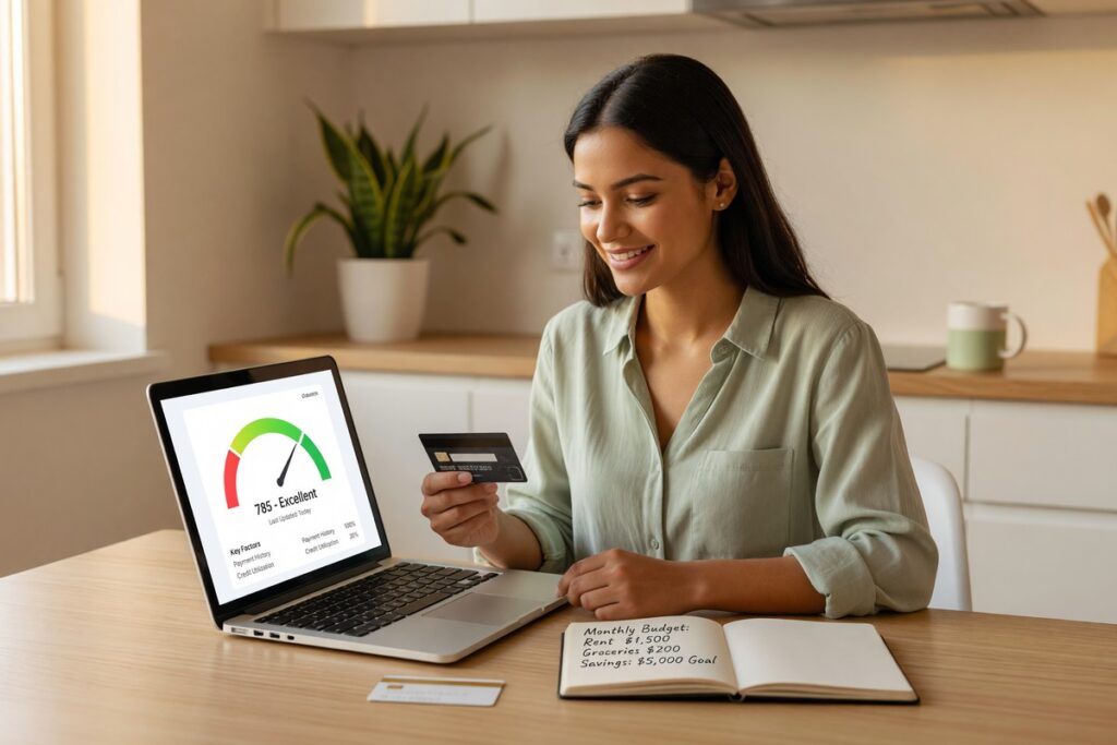 Chart showing ideal credit utilization ratio targets across different credit score ranges
