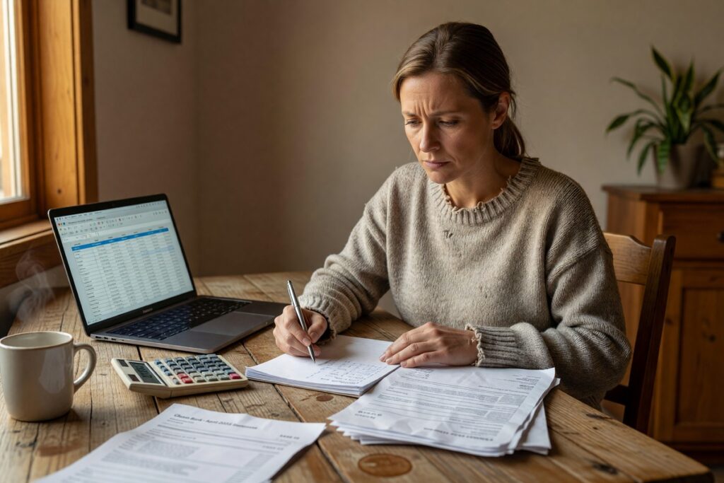 Person comparing debt settlement company options versus negotiating debt on their own