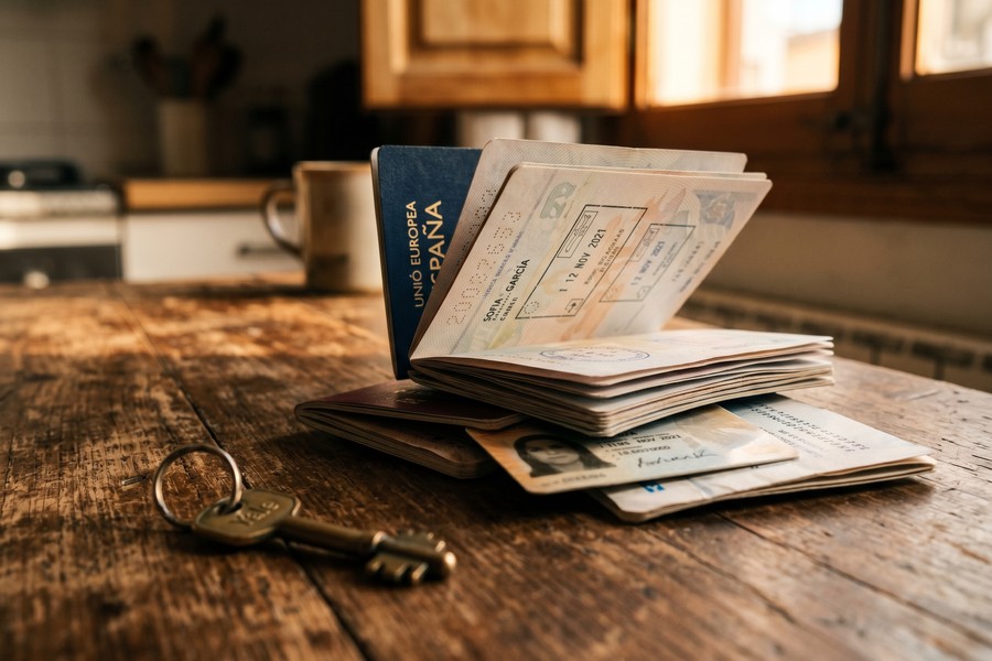 Comparison chart showing document types versus lender categories accessible to new immigrants