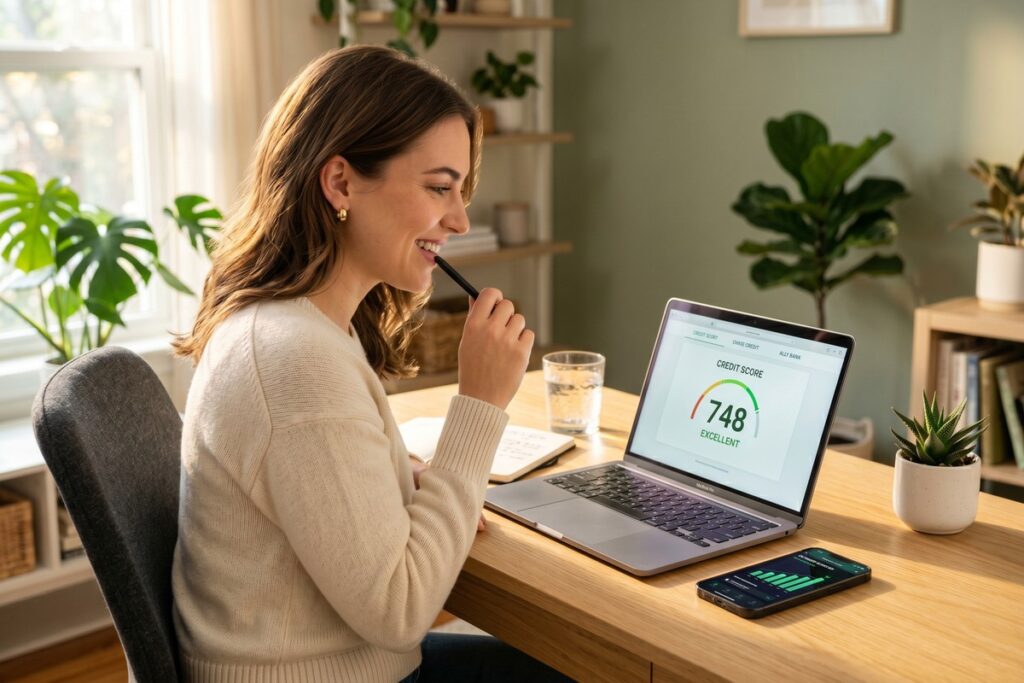 Side-by-side comparison of Experian Boost and UltraFICO credit boosting tools on a computer screen