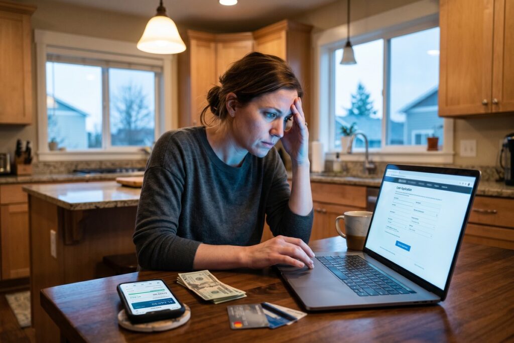 Person checking phone and clock comparing how fast emergency funding arrives from different sources