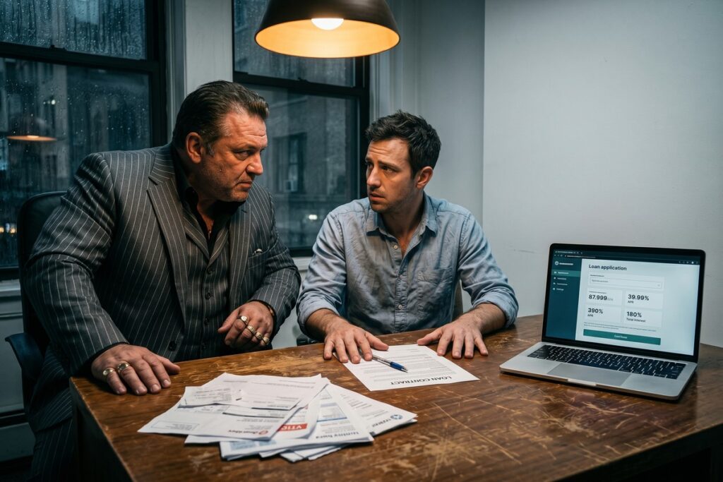 Loan shark vs online lender legal comparison showing borrower rights and interest rate limits