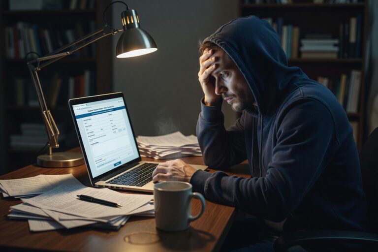 Borrower reviewing documents before filing a CFPB complaint online