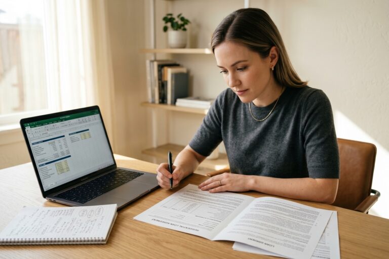 Borrower reviewing and negotiating short-term loan repayment terms with a lender before signing a contract