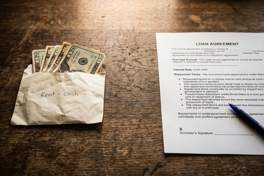 Side-by-side chart comparing APR ranges for payday loans versus peer-to-peer lending platforms