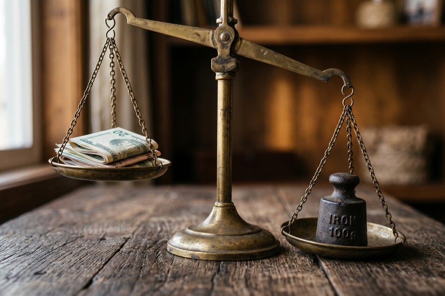 A plaintiff reviewing pre-settlement funding documents with their attorney at a law office desk
