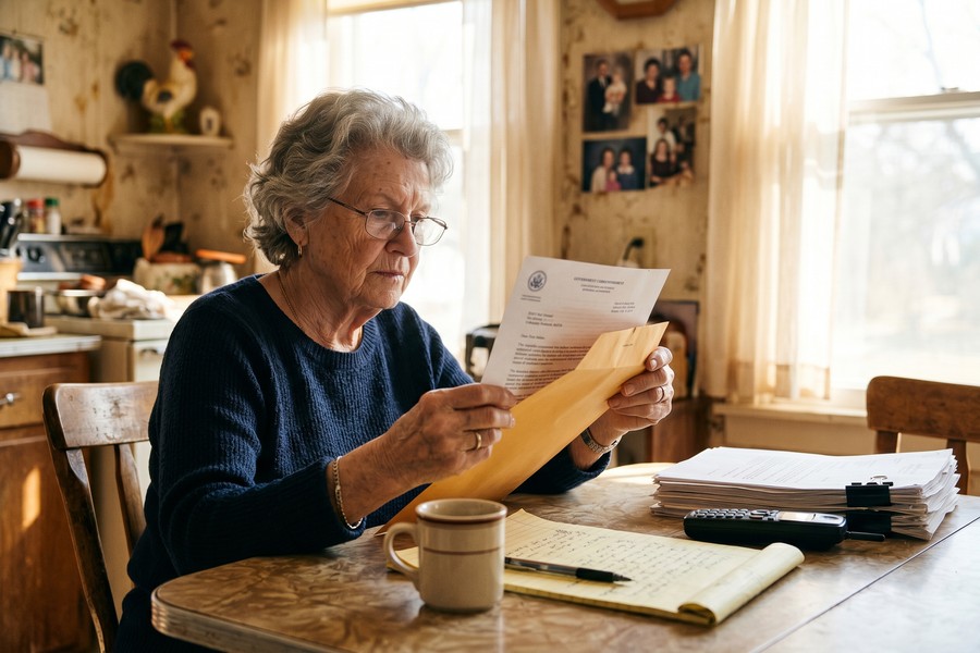 Older homeowner speaking with housing counselor about reverse mortgage paperwork