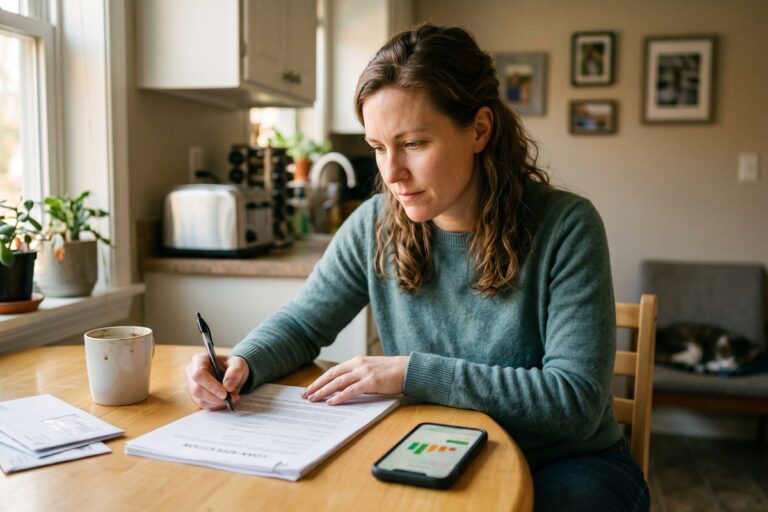 Lender reviewing a short-term loan application from a borrower with bad credit