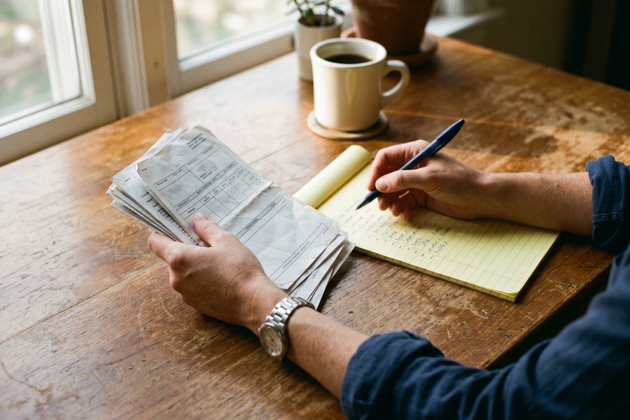 Checklist showing documentation required by income type for short-term loan applications