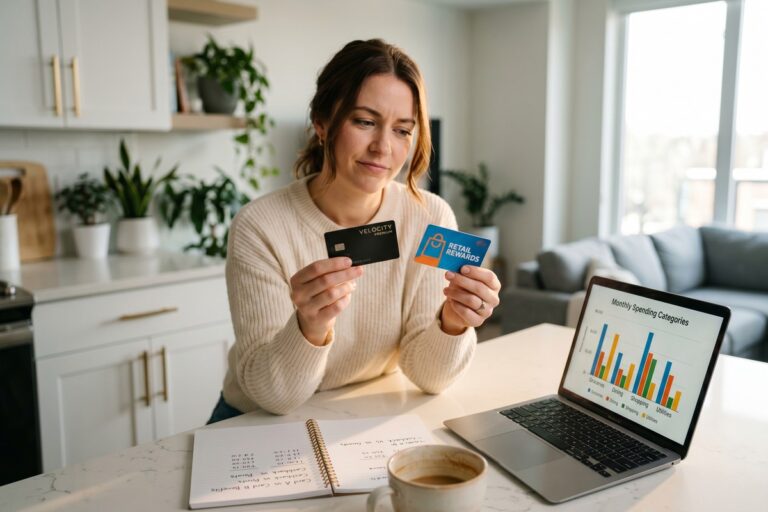 Store credit card and major network credit card side by side comparing credit building speed