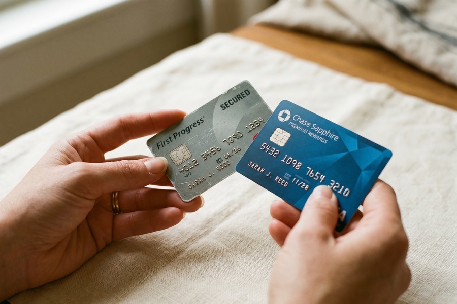 A smartphone screen showing a rideshare driver's weekly payout notification alongside a credit card balance payment confirmation