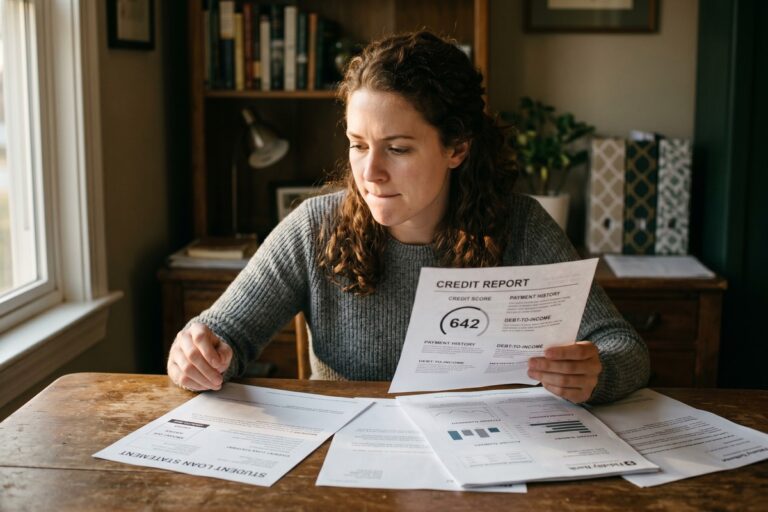 Comparison of debt-to-income ratio calculations for emergency loan approval with student loan debt