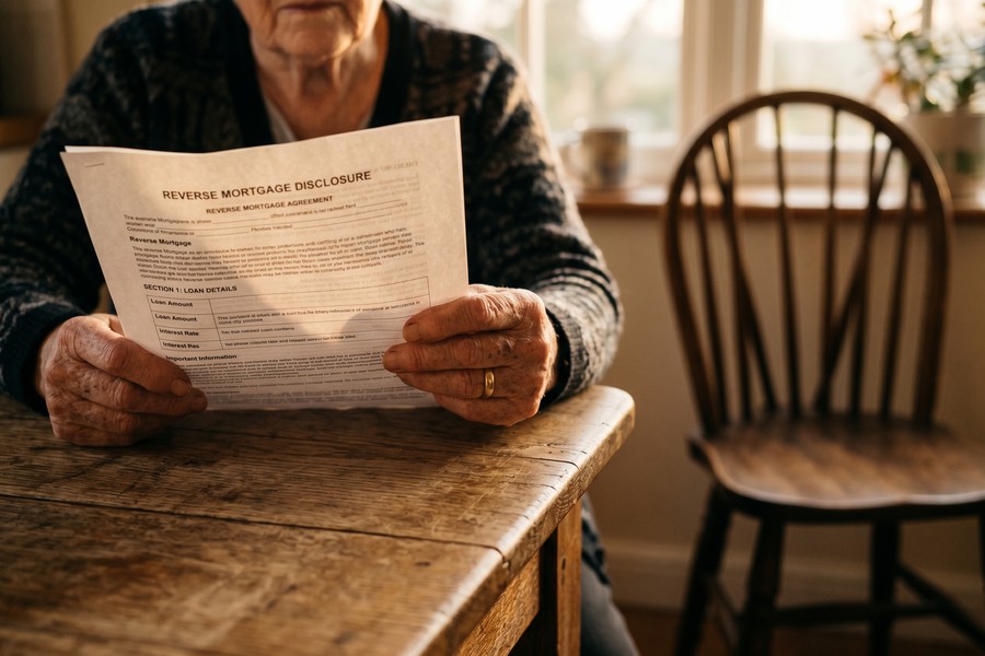 Comparison chart showing reverse mortgage costs and risks over ten years